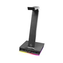 Sl-800910-Bk - Speedlink Excello Illuminated Headset Stand, 3-Port Usb 2.0 Hub, İntegrated Soundcard - 1