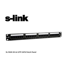 S-Link Sl-F624 24 Port Cat6 Patch Panel - 3U - 1