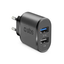 Tetr2Usb21Afast - Sbs 2Xusb-A Hızlı Seyahat Şarj Cihazı-Siyah - 1