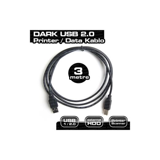 Dark Dk-Cb-Usb2Prnl300 3Mt  Usb 2.0 Yazıcı Kablosu