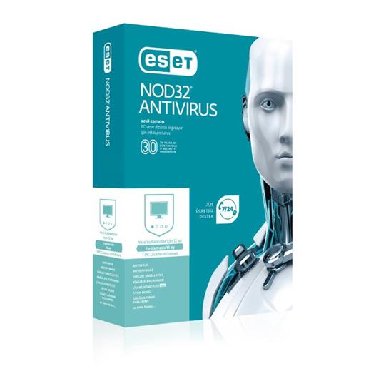 Eset Nod32 Antivirüs (1 Kullanıcı Kutu) Ena1V0