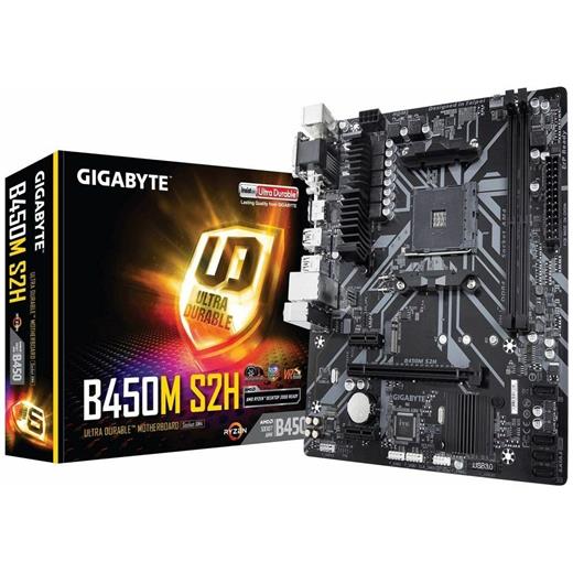 Gigabyte B450M S2H Am4 Ryzen Ddr4 Vga Dvi-D Hdmi B450M-S2H