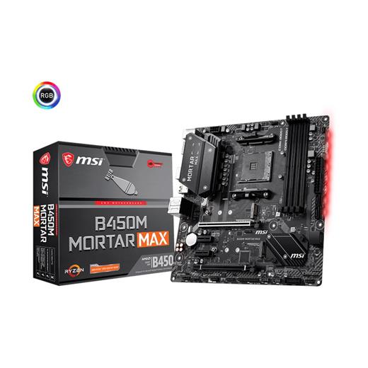 Msı B450M Mortar Max Am4 Ryzen Ddr4 Hdmi Dp B450M Mortar Max
