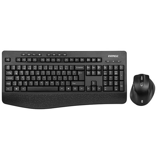 Everest Km-6017 Siyah Kablosuz Q Klavye Set