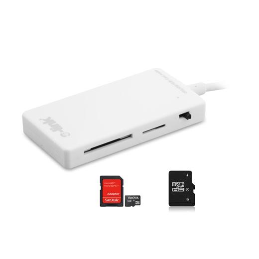 S-Link Sl-U143 Beyaz 3 Port Hub+Usb2.0 Kartokuyucu