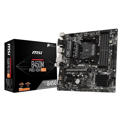 Msı B450M Pro-Vdh Max Am4 Ryzen Ddr4 Vga Dvi Hdmi B450M Pro-Vdh Max