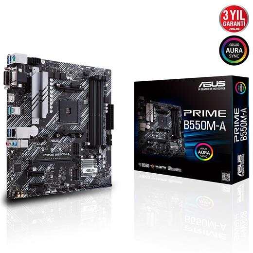 Asus Prime B550M-A Am4 Ryzen D4 Vga Dvi Hdmi 90Mb14I0-M0Eay0