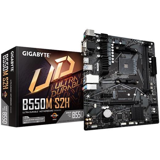 Gigabyte B550M S2H Am4 Ryzen Ddr4 Vga Dvi-D Hdmi B550M-S2H