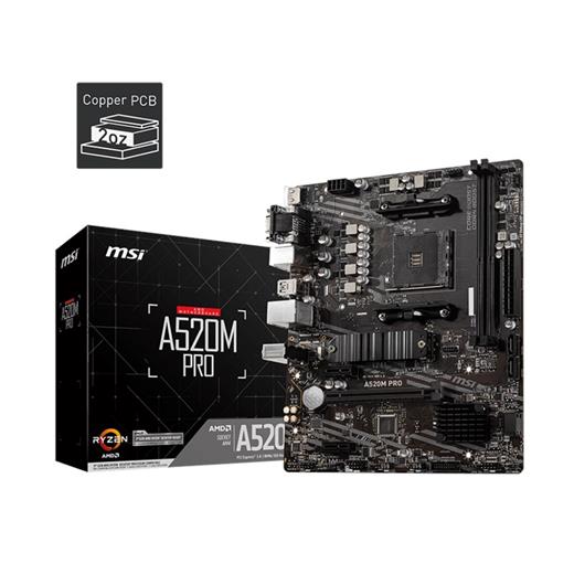 Msı A520M Pro Am4 Ryzen Ddr4 Vga Hdmi Dp A520M Pro