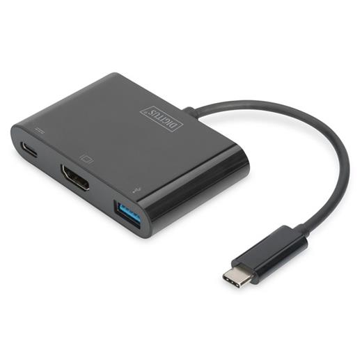 Digitus Da-70855 Usb Type-C Hdmı 3 Port Adaptör