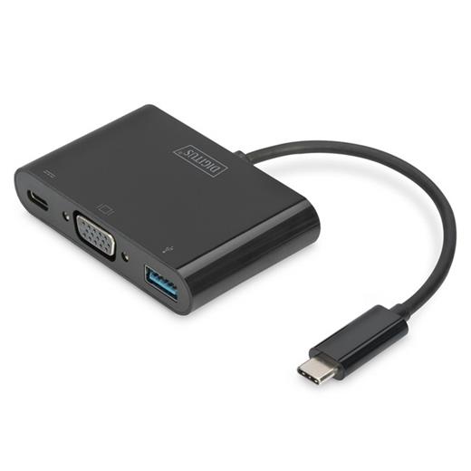 Digitus Da-70854 Usb Type-C Vga 3 Port Adaptör