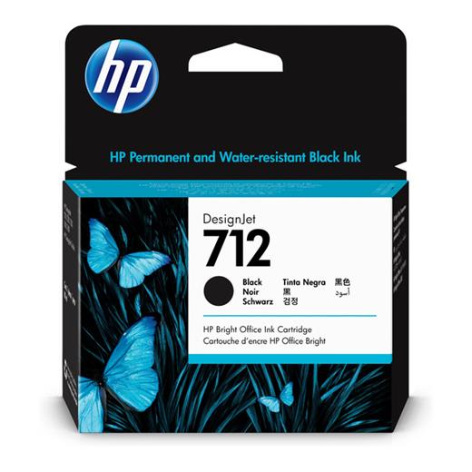 3Ed71A - Hp 3Ed71A 712 80-Ml Black Designjet Ink