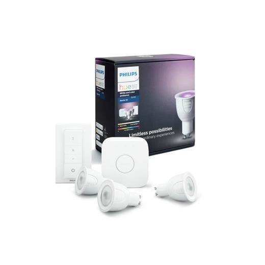 929000261761 - Philips Hue Renkli Akıllı Spot Başlangıç Seti 3Lü Kumandalı Gu10