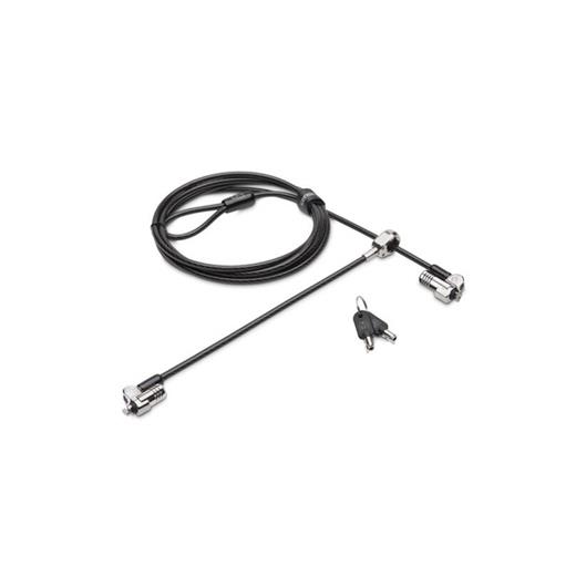 K64448Ww - Kensington Nanosaver Anahtarlı Çift Başlı Laptop Kilidi-Silver