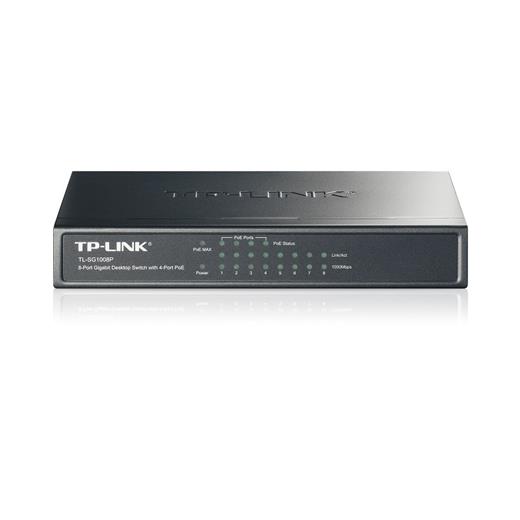 Tp-Link Tl-Sg1008P 8 Port Gigabt- 4 Port Poe Swit*