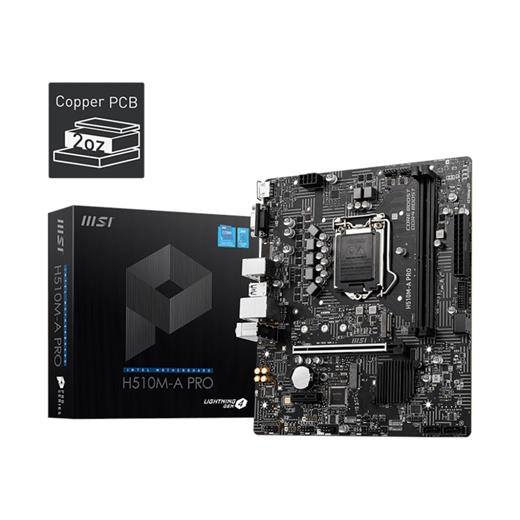 Msı H510M-A Pro 1200P Vga Hdmi Usb3.2 H510M-A Pro