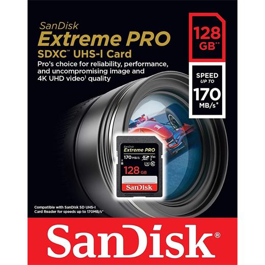 Sandisk 128Gb Sd Ext Pro 170Mb Sdsdxxy-128G-Gn4In
