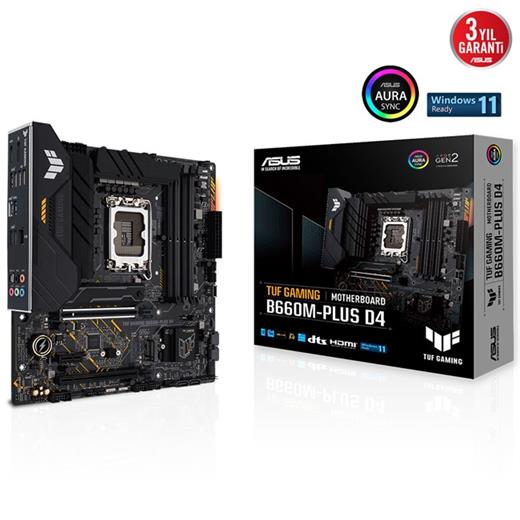 Asus Tuf Gaming B660M-P D4 1700P Hdmi Dp 90Mb1940-M0Eay0