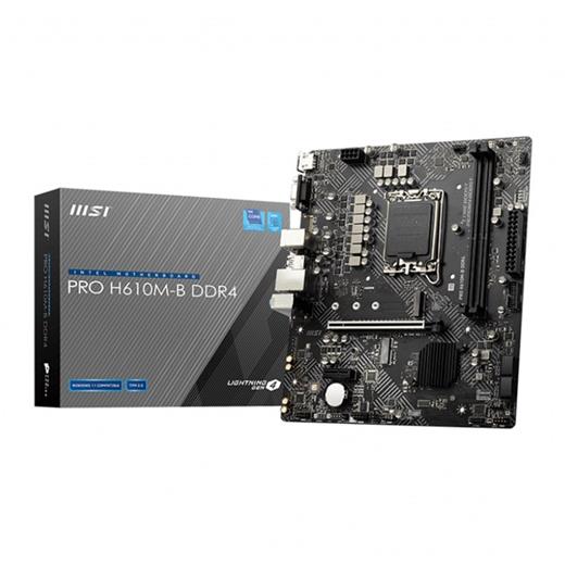 Msı Pro H610M-B D4 1700P Vga Hdmi Pro H610M-B Ddr4