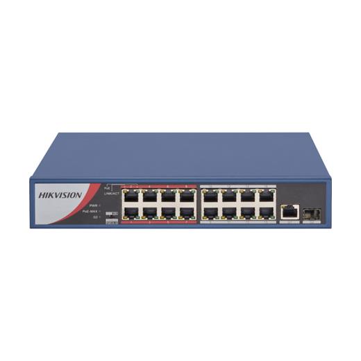 301801296 - Hikvision Ds-3E0318P-E/M(B) 16 Port Yönetilemez Poe Switch