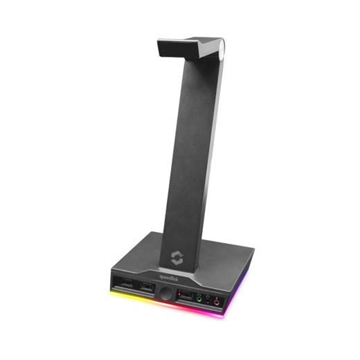 Sl-800910-Bk - Speedlink Excello Illuminated Headset Stand, 3-Port Usb 2.0 Hub, İntegrated Soundcard