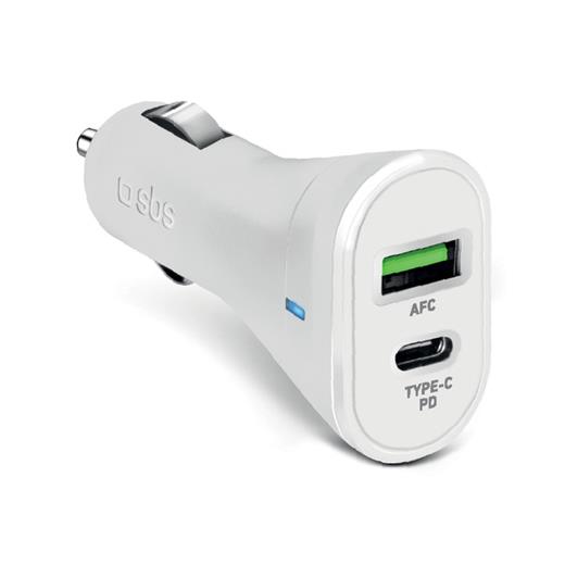 Tecrpd20W - Sbs Araç Şarj Cihazı Usb-C Pd 20W + 1Xusb-A