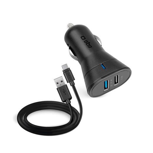 Tekıtcrc2U21Aul - Sbs Araç Şarj Cihazı - 2 Usb Outputs-Usb-C Kablo