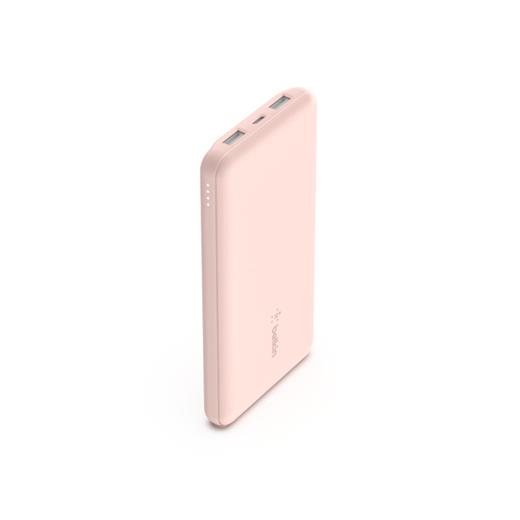 Bpb011Btrg - Belkin 10K Power Bank + Usb-C 15W, Çift Usb-A, 15Cm Usb-A - C Kablo, Pembe