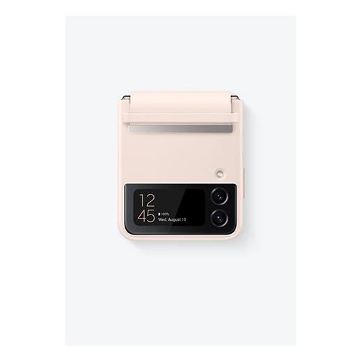Ef-Vf721Lpegww - Samsung Galaxy Z Flip 4 Deri Kılıf - Turuncu