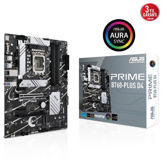 Asus Prime B760-Plus D4 1700P Vga Hdmi Dp 90Mb1Cw0-M0Eay0