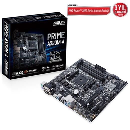 Asus Prime A320M-A Am4 Ryzen Ddr4 Usb3.1 90Mb0Va0-M0Eay0