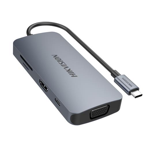 Hs-Hub-Ds801(Std) - Hikvision Ds801Hub Typec To Vga-Hdmı-Usb